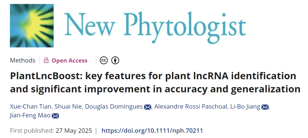 山东理工大学等构建PlantLncBoost,跨物种lncRNA预测准确率最高达96%