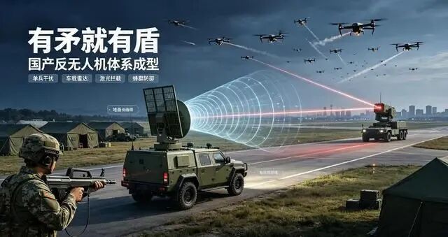 矛与盾全面成型！国产多款反无人机系统集体亮相